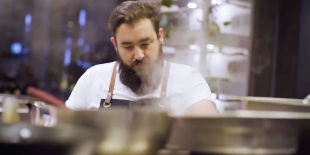 Chef cooking Barramundi